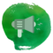 Green Background With LoudSpeaker