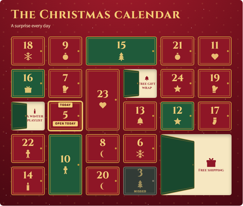My Christmas Advent Calendar Pro, Tradition theme